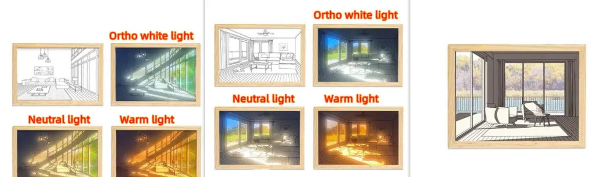 Illuminated Picture LED Decorative Light Painting Bedside Picture Style Creative Modern Simulate Sunshine Drawing Night Light Gift TrendyDwelling