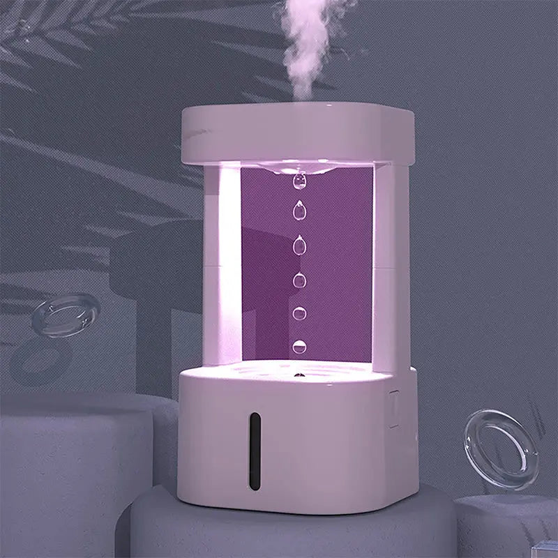 Creative Anti-gravity Water Drop Humidifier Air Conditioning Mist Spray Household Quiet Bedroom Office With 580ML Water Tank TrendyDwelling