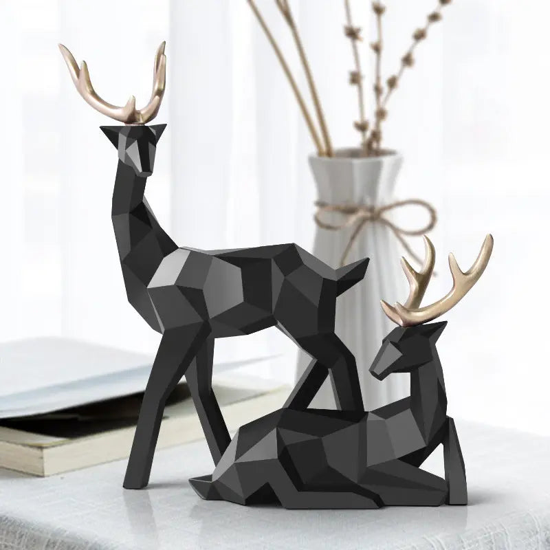 Deers Sculpture Resin Deer Statue Decoration Home Decor Statues Deer Figurines Modern Decoration Deers Table Ornament TrendyDwelling