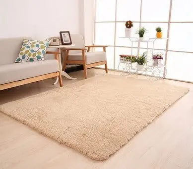 Living Room Rug Area Solid Carpet Fluffy Soft Home Decor White Plush Carpet Bedroom Carpet Kitchen Floor Mats White Rug Tapete TrendyDwelling