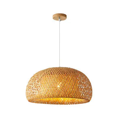 Bamboo Woven Simple Japanese Creative Pastoral Chandelier TrendyDwelling