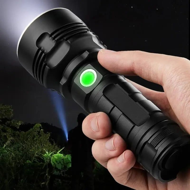 Strong Flashlight Focusing Led  Light Rechargeable Super Bright LED Outdoor Xenon Lamp TrendyDwelling