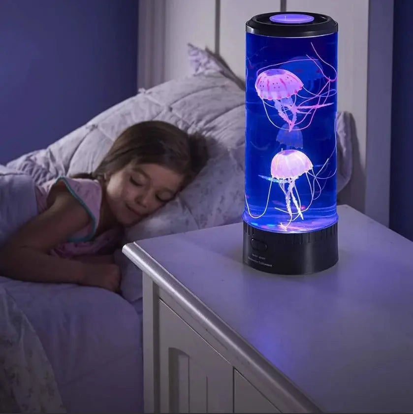 LED Jellyfish Aquarium Lamp Night Light USB Powered TrendyDwelling