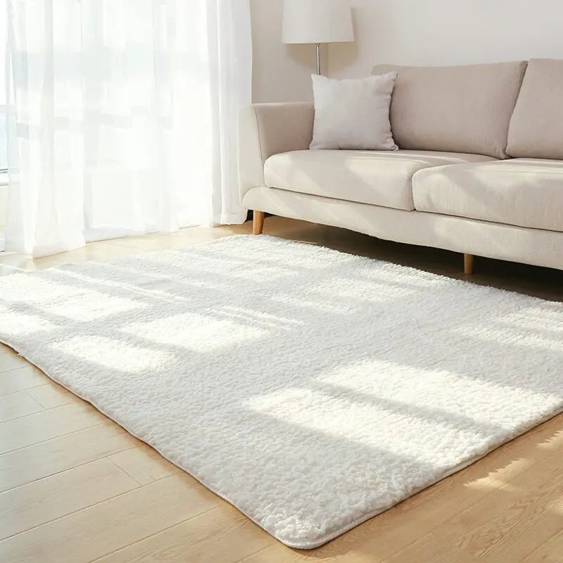 Living Room Rug Area Solid Carpet Fluffy Soft Home Decor White Plush Carpet Bedroom Carpet Kitchen Floor Mats White Rug Tapete TrendyDwelling