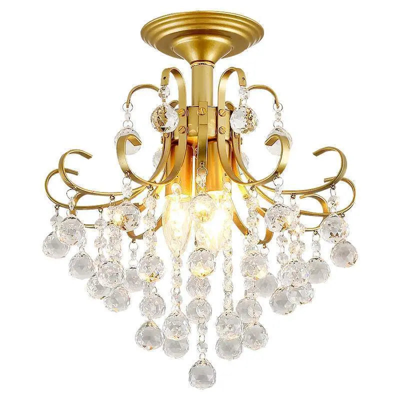 European Light Luxury Small American Restaurant Crystal Chandelier TrendyDwelling