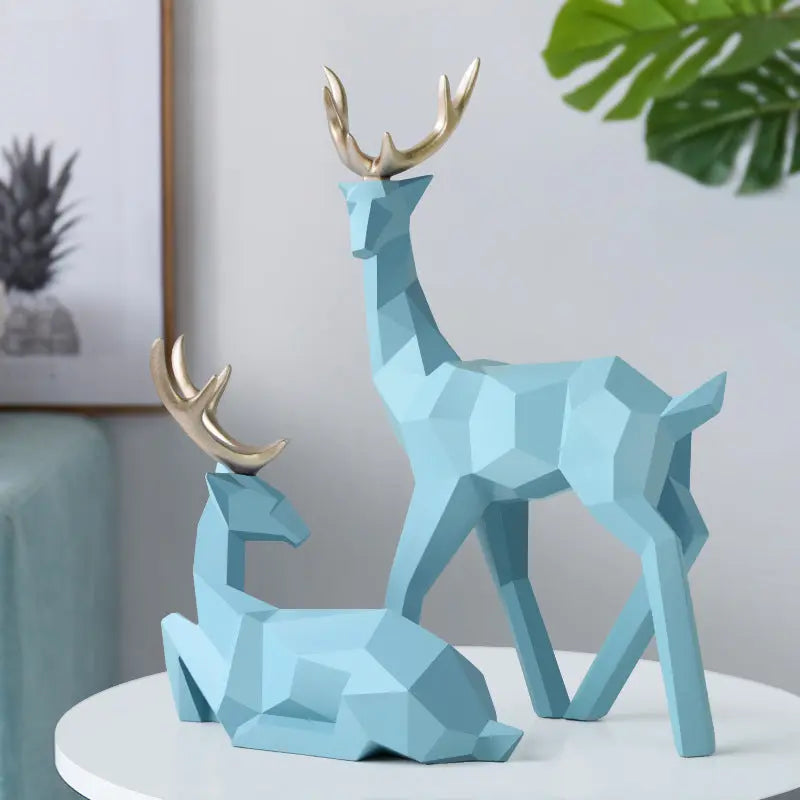 Deers Sculpture Resin Deer Statue Decoration Home Decor Statues Deer Figurines Modern Decoration Deers Table Ornament TrendyDwelling