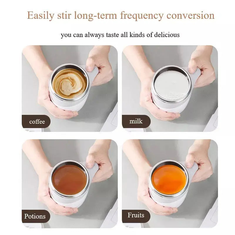 Rechargeable Model Automatic Stirring Cup Coffee Cup High Value Electric Stirring Cup Lazy Milkshake Rotating Magnetic Water Cup TrendyDwelling