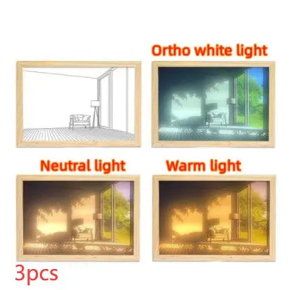 Illuminated Picture LED Decorative Light Painting Bedside Picture Style Creative Modern Simulate Sunshine Drawing Night Light Gift TrendyDwelling