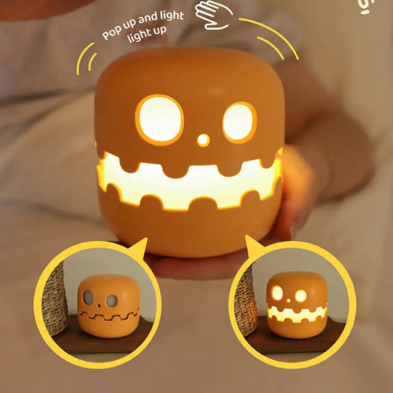 Pumpkin Lamp Bedside Halloween Funny Decoration Ambience Light For Bedrooms Living Room Decoration Kids Birthday Gift Halloween Decorations TrendyDwelling