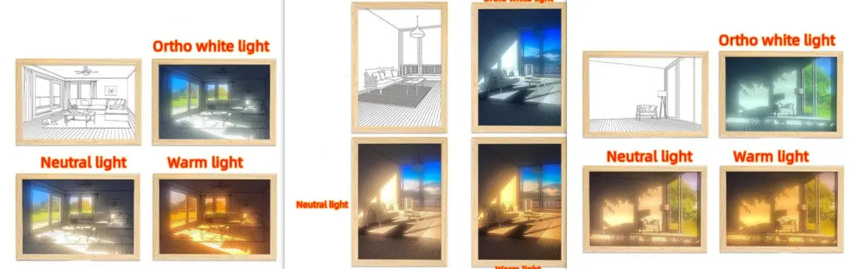 Illuminated Picture LED Decorative Light Painting Bedside Picture Style Creative Modern Simulate Sunshine Drawing Night Light Gift TrendyDwelling