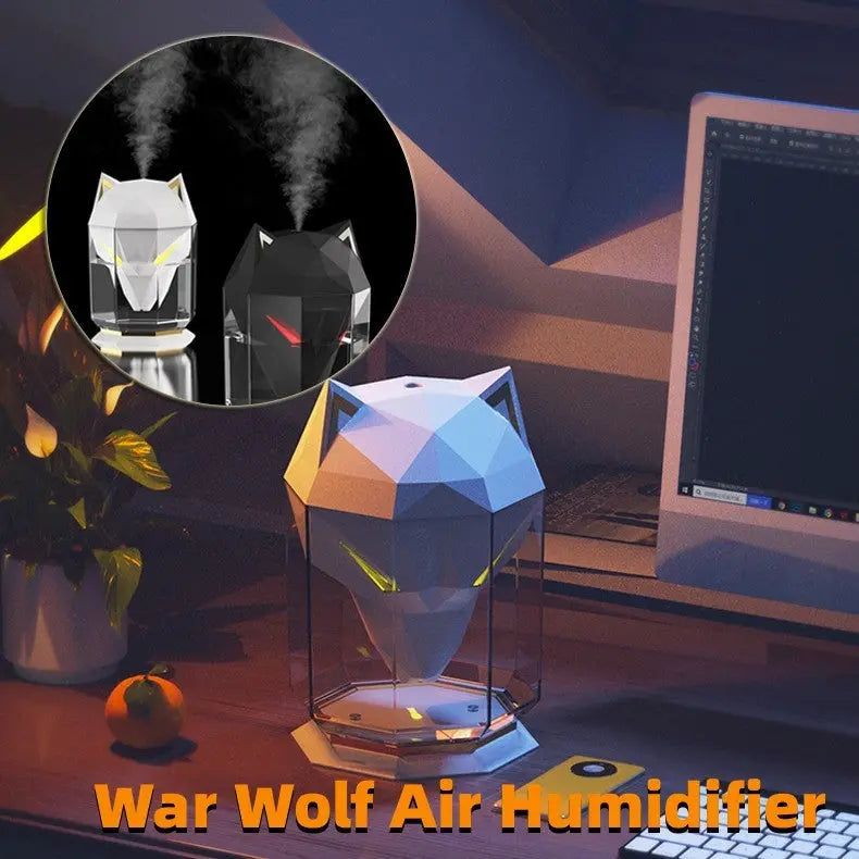 War Wolf Air Humidifier Ultrasonic Air Diffuser Colorful Lights Humidifier Air Nano Spray Home Desktop Supplies TrendyDwelling