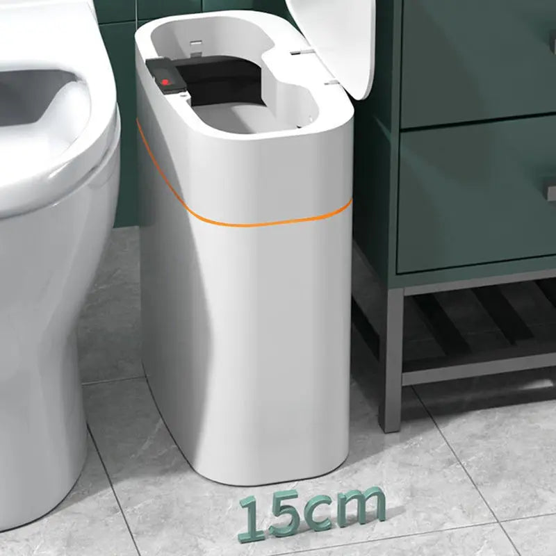 Smart Trash Can With Lid For Bedroom And Living Room Kitchen Storage Box Trash Can Induction Small Car Box Automatic Smart Dustbin Smart Trash Bin TrendyDwelling