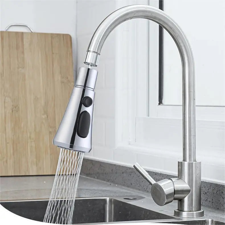 Universal Pressurized Faucet Sprayer Anti-splash 360 Degree Rotating Water Tap Three Stall Water Saving Faucet Nozzle Adapter TrendyDwelling