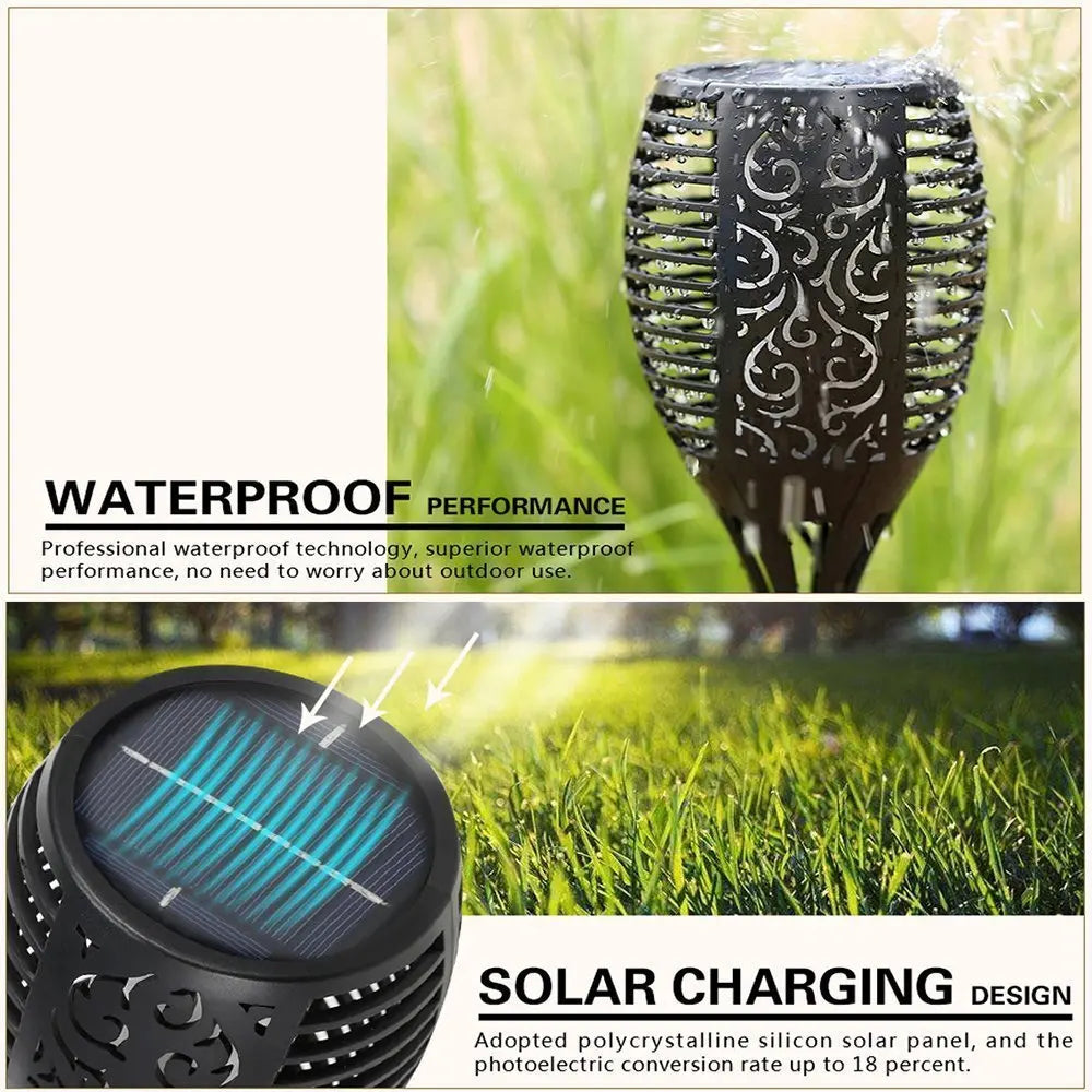 LED Waterproof  Solar Torch Light Lamp Outdoor Landscape Decoration Garden Lawn Light TrendyDwelling