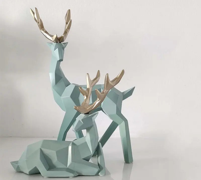 Deers Sculpture Resin Deer Statue Decoration Home Decor Statues Deer Figurines Modern Decoration Deers Table Ornament TrendyDwelling