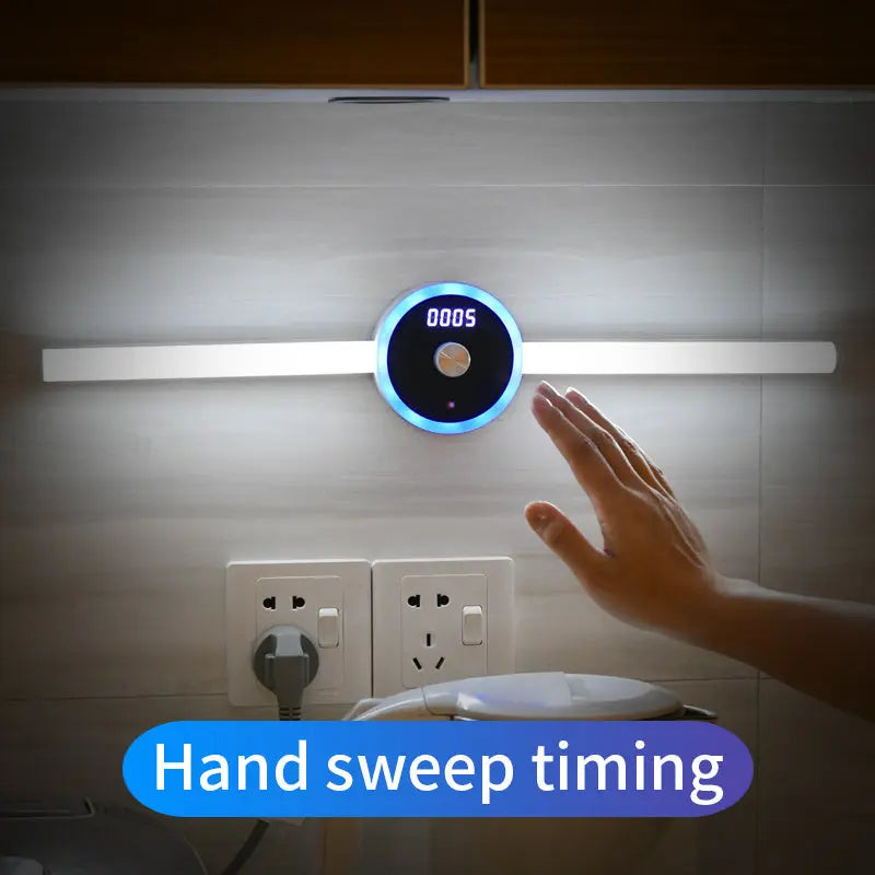 Smart Cabinet Light Clock Timing Sensor Light Removable LED Wardrobe Light Manual Sweep Switch Light TrendyDwelling