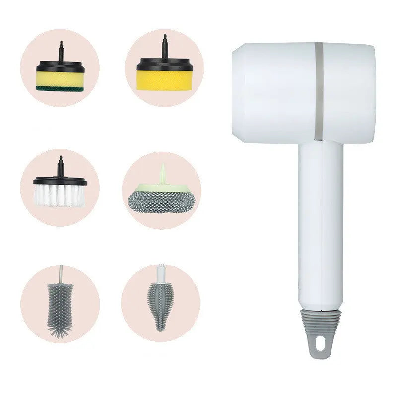 Electric Cleaning Brush Dishwashing Brush Automatic Wireless USB Rechargeable Professional Kitchen Bathtub Tile Cleaning Brushes TrendyDwelling