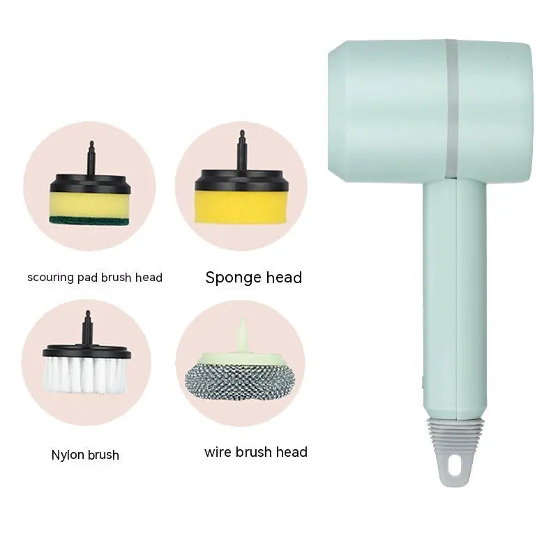 Electric Cleaning Brush Dishwashing Brush Automatic Wireless USB Rechargeable Professional Kitchen Bathtub Tile Cleaning Brushes TrendyDwelling