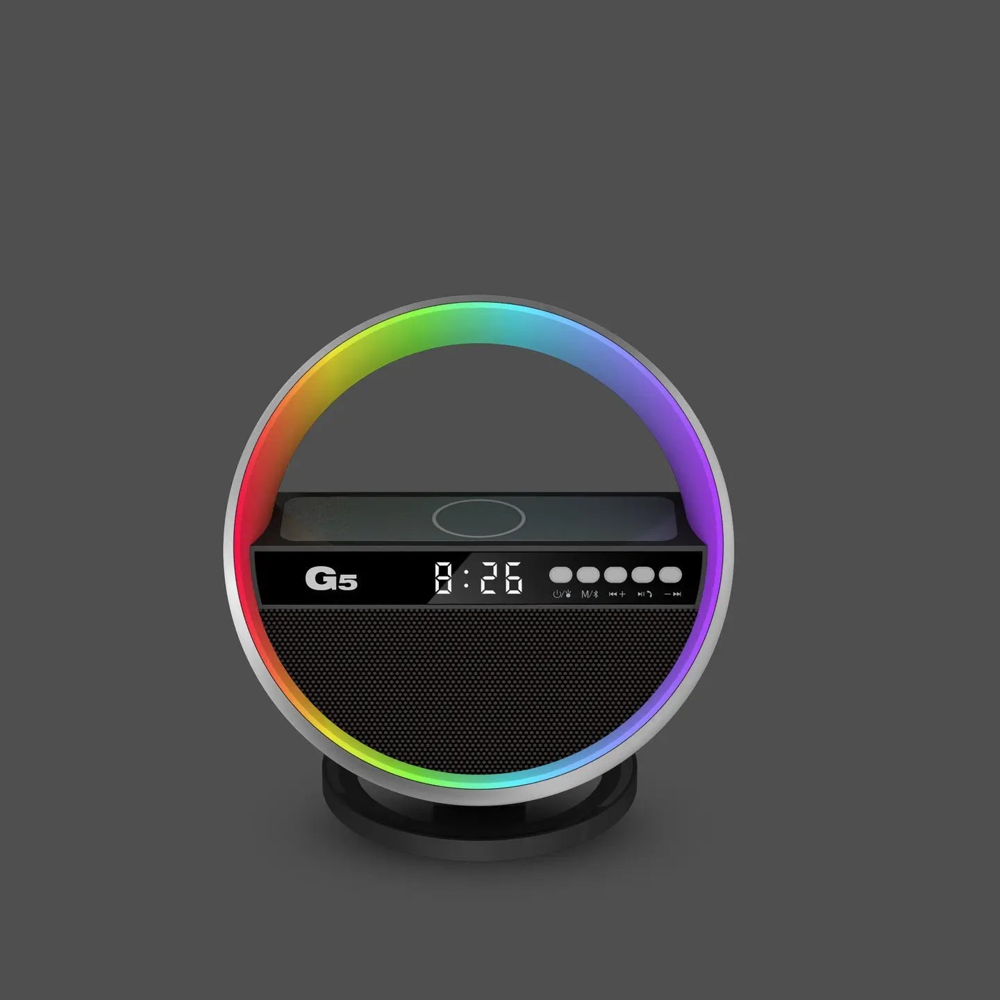 2024 New Multifunction RGB Night Light Wireless Charger Bluetooth-compatible Speaker Large G Ambience Light Home Decor TrendyDwelling