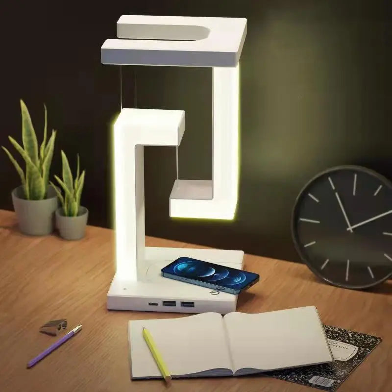 Creative Smartphone Wireless Charging Suspension Table Lamp Balance Lamp Floating For Home Bedroom TrendyDwelling