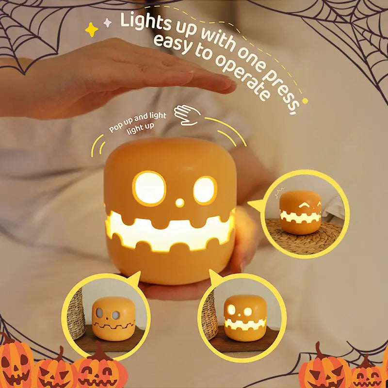 Pumpkin Lamp Bedside Halloween Funny Decoration Ambience Light For Bedrooms Living Room Decoration Kids Birthday Gift Halloween Decorations TrendyDwelling