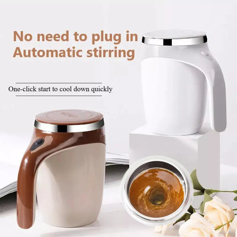 Rechargeable Model Automatic Stirring Cup Coffee Cup High Value Electric Stirring Cup Lazy Milkshake Rotating Magnetic Water Cup TrendyDwelling